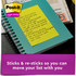 3M Post-it&reg; 66024SSAUCP Post-it&reg; Super Sticky Notes - Energy Boost Color Collection