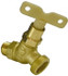 B&K Mueller 102-333HC 1/2" Pipe, 125 psi WOG Rating, Brass Hose Bibb, Stop Valve