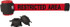 Banner Stakes MH5008 Magnetic Wall Mount Barrier: Black on Red, 30' Long, 2-1/2" Wide
