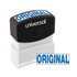 UNIVERSAL OFFICE PRODUCTS Universal 10060  Pre-Inked Message Stamp, Original, 1 11/16in x 9/16in Impression, Blue