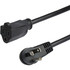 StarTech.com PAC101R3 StarTech.com 3ft (1m) Power Extension Cord, Right Angle NEMA 5-15P to NEMA 5-15R, 13A 125V, 16AWG, Black, Flat Outlet Extension Cable