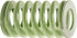Associated Spring Raymond 302-640-D Die Spring: 1-1/4" Hole Dia, 5/8" Rod Dia, 10" Free Length, Light Green