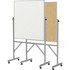 Ghent Manufacturing, Inc Ghent ARMK43 Ghent Reversible Cork Bulletin Board/Non-Magnetic Whiteboard with Aluminum Frame