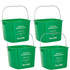 ADIR CORP. Alpine ALP486-8-GRN-4PK  Cleaning Buckets, 8 Qt, Green, Pack Of 4 Buckets