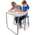 Safco Products Safco 1221GR Safco AlphaBetter 2.0 Height - Adjustable Student Desk with Pendulum Bar 22"-30"