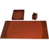 Dacasso Limited, Inc Protacini D6137 Protacini Cognac Brown Italian Patent Leather 3-Piece Desk Set