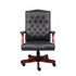 NORSTAR OFFICE PRODUCTS INC. Boss Office Products B905-BK  Traditional Ergonomic High-Back Executive Chair, 47inH,Black/Mahogany