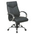 OFFICE STAR PRODUCTS 8201 Office Star Deluxe Bonded Leather Mid-Back Chair, Black/Chrome