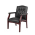 NORSTAR OFFICE PRODUCTS INC. B959-BK Boss Office Products Traditional Guest Chair, Mahogany/Black