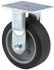 E.R. Wagner 1F8305C27000190 Rigid Top Plate Caster: Polyolefin, 5" Wheel Dia, 2" Wheel Width, 580 lb Capacity, 6-1/2" OAH