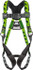 Miller ACA-TB2/3XLGN Fall Protection Harnesses: 400 Lb, AirCore Single D-ring Style, Size 2X-Large & 3X-Large, Polyester