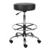 NORSTAR OFFICE PRODUCTS INC. Boss Office Products B16240-BK  Medical Stool With Foot Ring And Antimicrobial Vinyl, 34inH x 25inW X 25inD, Black/Chrome