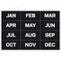 BI-SILQUE VISUAL COMM.PROD. MasterVision FM1108  Magnetic Months Of The Year, 1in x 2in, Set Of 12