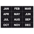 BI-SILQUE VISUAL COMM.PROD. FM1108 MasterVision Magnetic Months Of The Year, 1in x 2in, Set Of 12