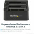 StarTech.com SDOCK2U313 StarTech.com Dual-Bay USB 3.1 to SATA Hard Drive Docking Station, 2.5/3.5" SATA I/II/III, SSD/HDD Dock, USB Hard Drive Bay, Top-Loading
