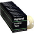 3M Highland 6200121296BX Highland 1/2"W Matte-finish Invisible Tape