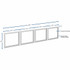 Lorell 59713 Lorell Wall-Mount Hutch Frosted Glass Door
