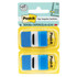 3M CO Post-it 680-BE12  Flags, 1in x 1 -11/16in, Blue, 50 Flags Per Pad, Pack Of 12 Pads