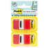 3M CO Post-it 680-RD12  Flags, 1in x 1 -11/16in, Red, 50 Flags Per Pad, Pack Of 12 Pads