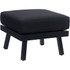 LINON HOME DECOR PRODUCTS, INC OFDP2862 Linon Abilene Aluminum Outdoor Ottoman, 17-3/4inH x 22inW x 22inD, Black/Black