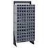 Quantum Storage QIC-148-122GY 96 Bin, Small Parts Interlocking Steel Frame Storage Cabinet Stand