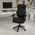 FLASH FURNITURE BT-9835H-GG  Ergonomic LeatherSoft Faux Leather High-Back Swivel Chair, Black