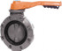 Hayward Flow Control BYV11080A0VL000 Manual Wafer Butterfly Valve: 8" Pipe, Lever Handle