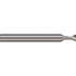 Micro 100 DT-500-060-010 Dovetail Cutter: 60 °, 1/2" Cut Dia, 0.255" Cut Width, Solid Carbide