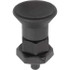 KIPP K0631.6105AL 3/8-24, 8mm Thread Length, 5mm Plunger Diam, Hardened Locking Pin Knob Handle Indexing Plunger