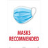 AccuformNMC Security & Admittance Sign: "MASK RECOMMENDED" SFS121C