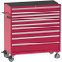 LISTA TSDW1225-1027NR Steel Tool Roller Cabinet: 10 Drawers