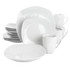 GIBSON OVERSEAS INC. Gibson Home 995114737M  Classic Pearl 16-Piece Square Dinnerware Set, White