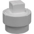 Jones Stephens PFA615 Drain, Waste & Vent Fitting Cleanout Adapter: 1-1/2" Fitting, Spig x Hub, Polyvinylchloride