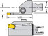 Kennametal 1851796 Size KM16, Right Hand Modular Cutoff Cutting Unit Head