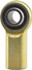 Made in USA NJF4 Spherical Rod End: 1/4-28" Shank Thread, 1/4" Rod ID, 3/4" Rod OD, 0.469" Shank Dia, 0.687" Shank Length, 2,500 lb Static Load Capacity