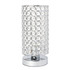 ALL THE RAGES INC Elegant Designs LT1051-CHR  Elipse Crystal Bedside Uplight Table Lamp, 10-3/4inH, Crystal Shade/Chrome Base