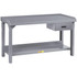 Little Giant. WSL2-3684-AH-DR Stationary Work Benches, Tables; Bench Style: Work Bench ; Edge Type: Square ; Leg Style: 4-Leg; Adjustable Height ; Depth (Inch): 36in ; Color: Gray ; Maximum Height (Inch): 41in