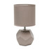 ALL THE RAGES INC LT2065-GRY Simple Designs Round Prism Mini Table Lamp, 10-7/16inH, Gray