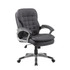 NORSTAR OFFICE PRODUCTS INC. B9336 Boss Office Products Pillow-Top Vinyl Mid-Back Chair, Black/Silver