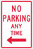 AccuformNMC Tow Away Sign: Rectangle, "No Parking Anytime" TM015H