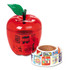 PACON CORPORATION Pacon 51480 Reward Stickers In Red Apple Dispenser, 1inH x 1inW, Pack Of 600