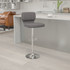 FLASH FURNITURE CH132330GY  Contemporary Adjustable Bar Stool, Gray