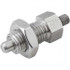 KIPP K0341.12412 M20x1.5, 25mm Thread Length, 12mm Plunger Diam, Locking Pin Knob Handle Indexing Plunger