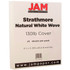 Prepare for your next presentation with these sturdy sheets of JAM Paper cover card stock. The acid-free paper is designed with a smooth finish and can be printed, copied, scanned and faxed.  JAM cover card stock features a smooth paper finish thats easy to write, draw and print on.  Acid-free paper guards against yellowing and fading.  Can be used with your printer, copier, scanner or fax machine.  130-lb Strathmore natural white laid sheets come in a pack of 25 to help keep your desk fully stocked.