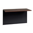 Hirsh 20557 Steel Base Return/Bridge Shell Desk: Woodgrain Laminate Top, Black & Walnut