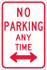 AccuformNMC Tow Away Sign: Rectangle, "No Parking Anytime" TM016J