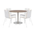 KENTUCKIANA FOAM INC KFI Studios 840031921796  Proof Dining Table Set With Jive Dining Chairs, White/Brown