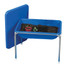 Kids can explore their sense of touch with this sturdy sensor table. Weatherproof plastic and a steel frame withstand outdoor placement for lasting use.  Fun way for kids to touch a variety of materials, helping them to expand their senses.  Rust-resistant chrome steel frame can withstand the rigors of daily use.  Weather-resistant plastic tub allows placement outdoors.  Legs with boots and a no-caster design ensure stable placement.  Includes lid.