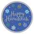 AMSCAN CO INC 742199 Amscan Hanukkah 8 Happy Nights 7in Paper Plates, Blue, Pack Of 72 Plates