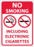 AccuformNMC Sign: Rectangle, "No Smoking Including Electronic Cigarettes" M952RB